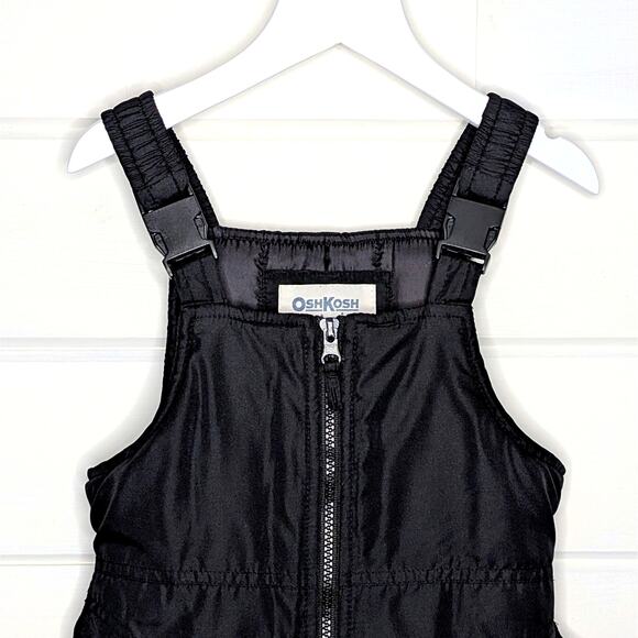 OshKosh B’Gosh Snow Bib Overalls Toddler 3T Black Insulated Water Resistant - Picture 2 of 8